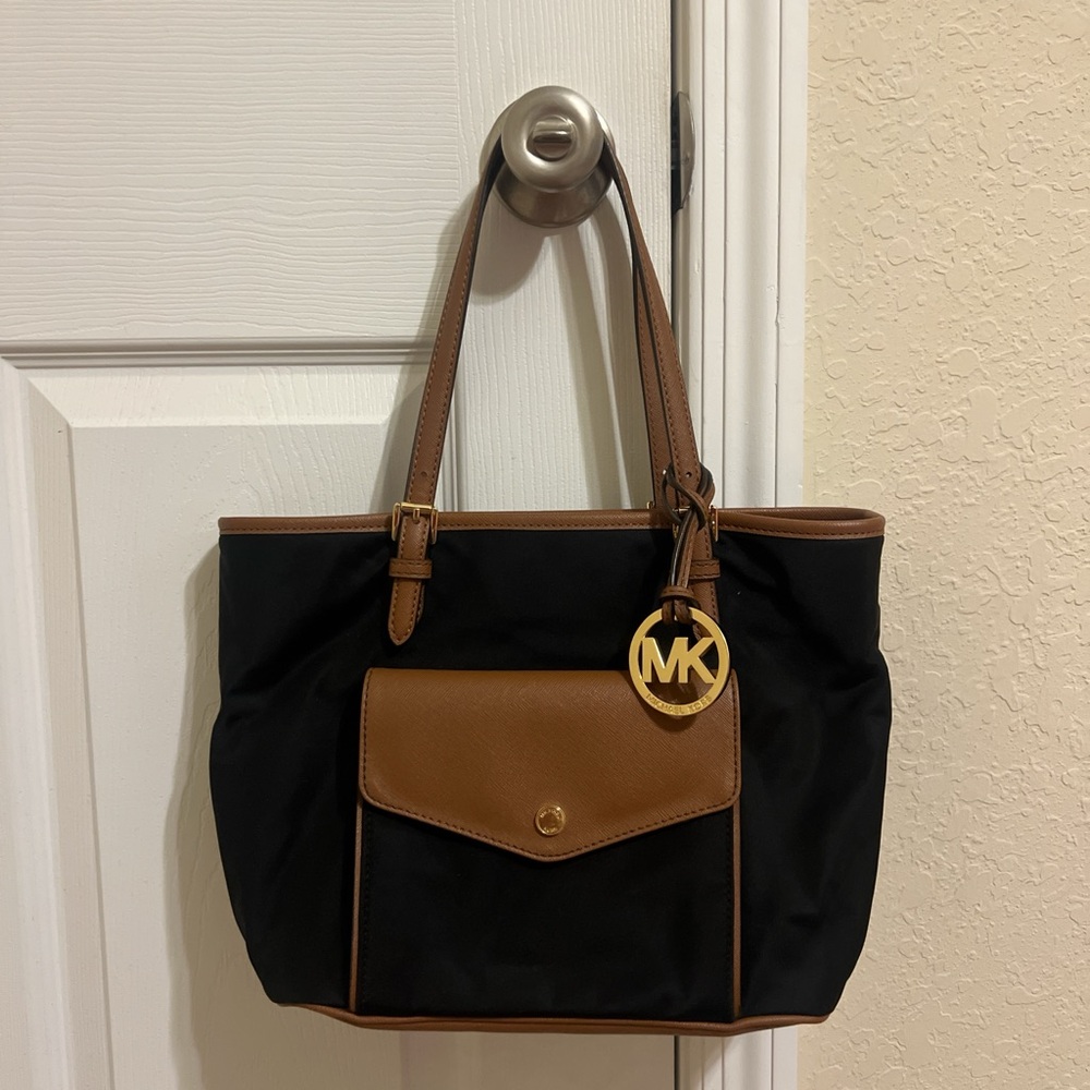 Michael Kors Black and Brown Tote